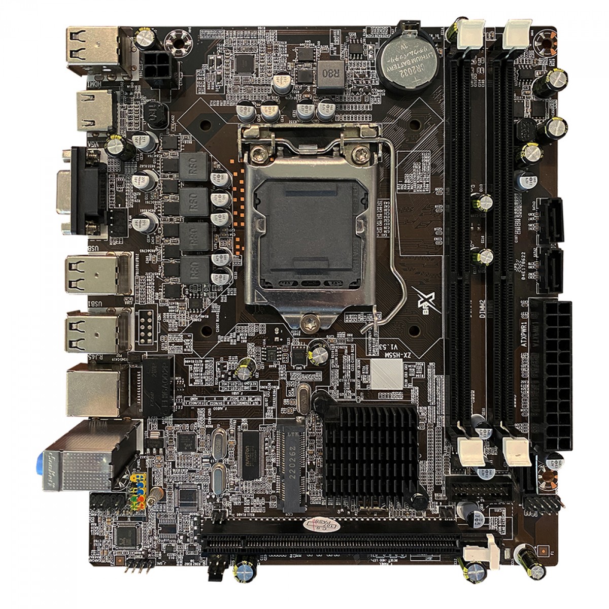 Placa Mãe BRX H55, Chipset H55, Intel LGA 1156, MATX, DDR3, BR1156  - OPEN BOX