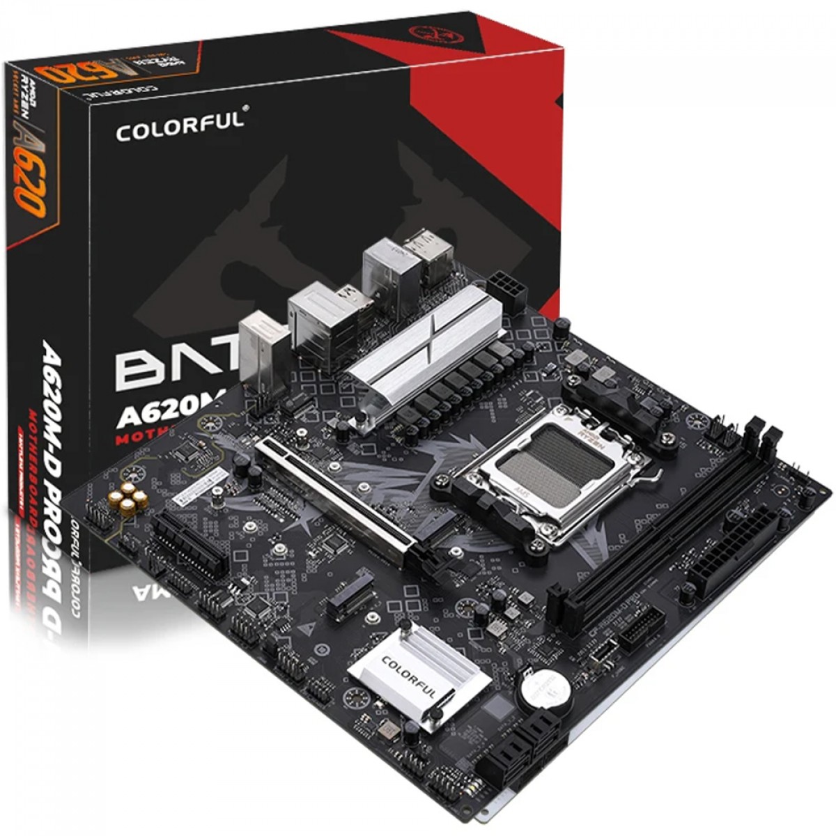 Placa Mãe Colorful Battle-AX A620M-D PRO V14, Chipset A620, AMD AM5, MATX, DDR5