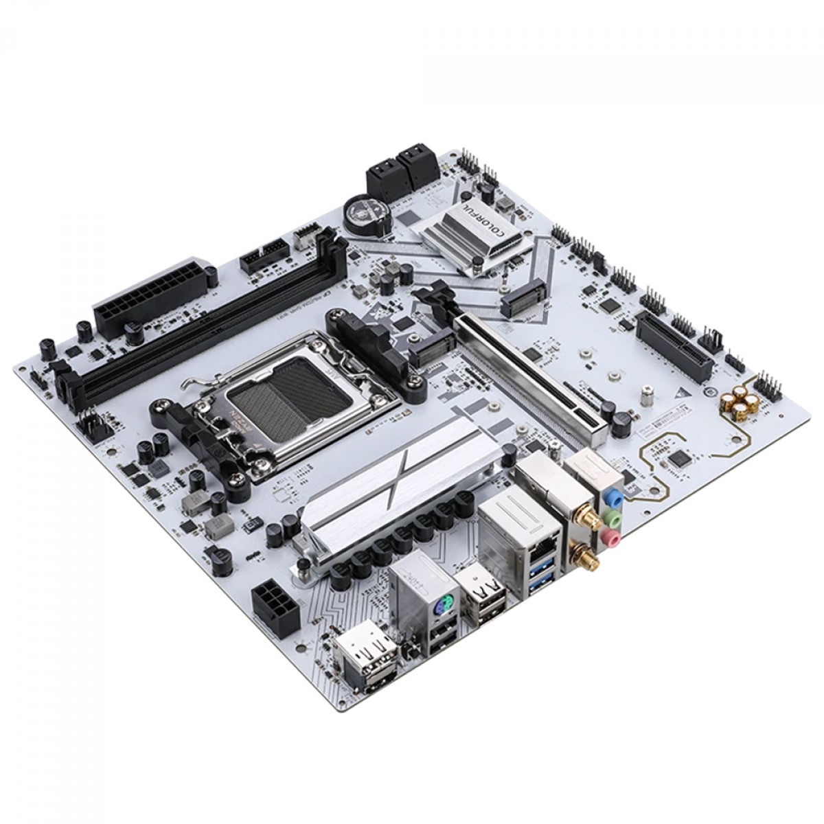 Placa Mãe Colorful Battle-AX A620M-GHA WiFi V14, Chipset A620, AMD AM5, MATX, DDR5, Branco