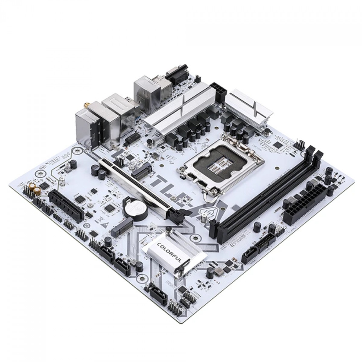 Placa Mãe Colorful Battle-AX B760M-GHA White WiFi D5 V20, Chipset B760, Intel LGA 1700, MATX, DDR5