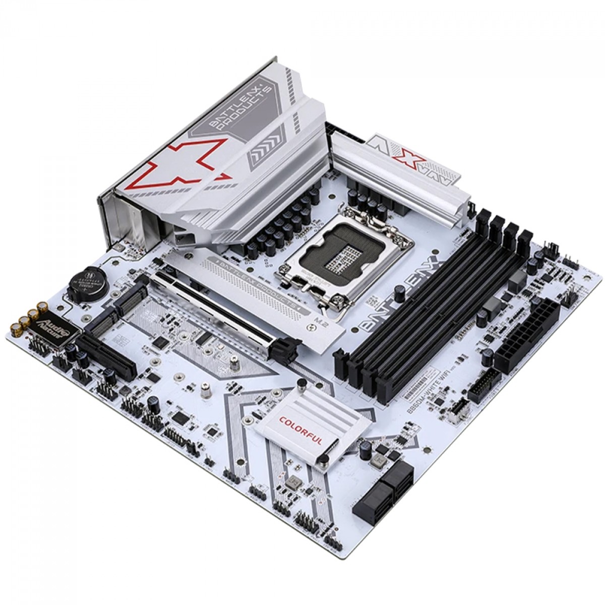 Placa Mãe Colorful Battle-AX B860M-White WiFi V20, Chipset B860, Intel LGA 1851, MATX, DDR5