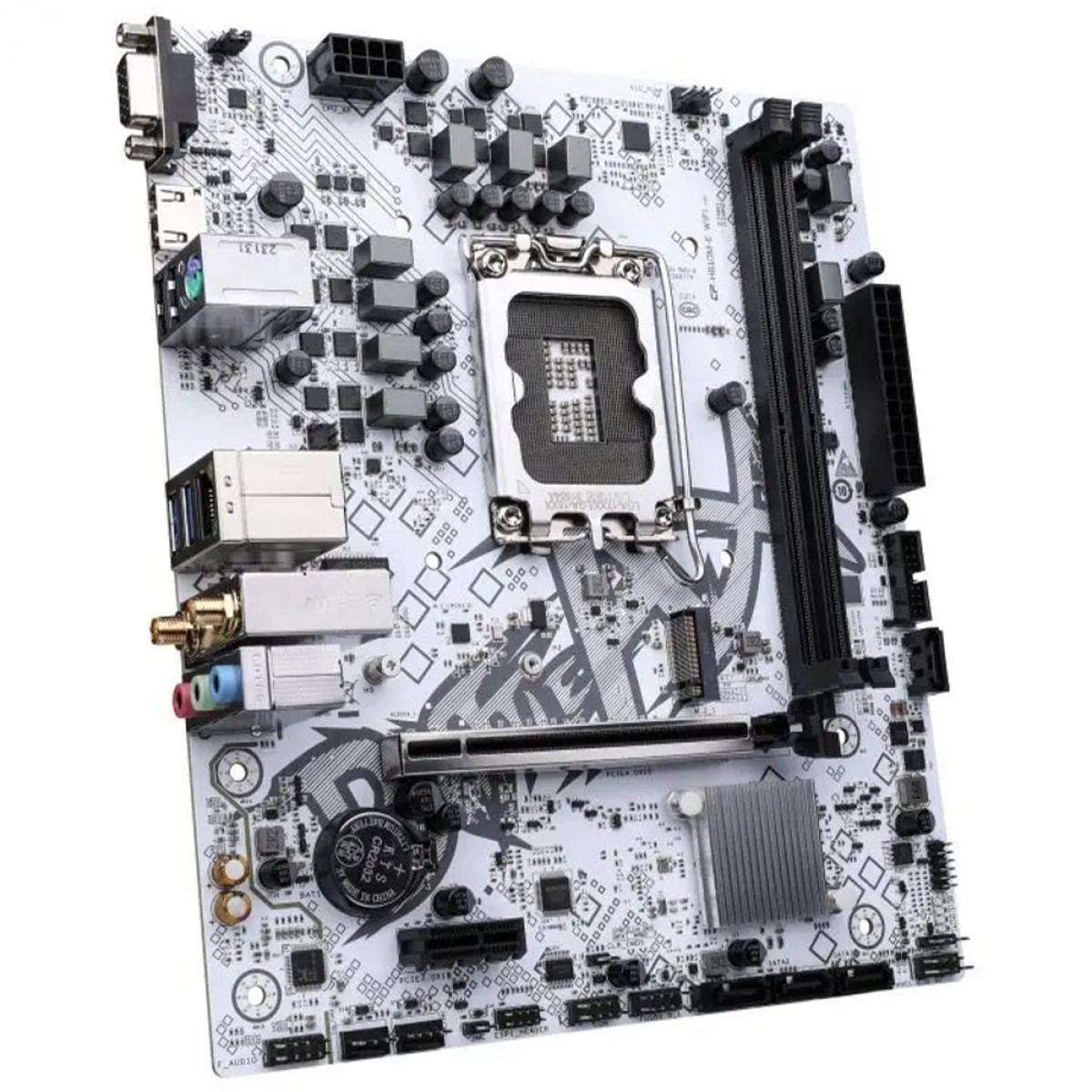 Placa Mãe Colorful Battle-AX H610M-E WiFi V20, Chipset H610, Intel LGA 1700, MATX, DDR4, Branco