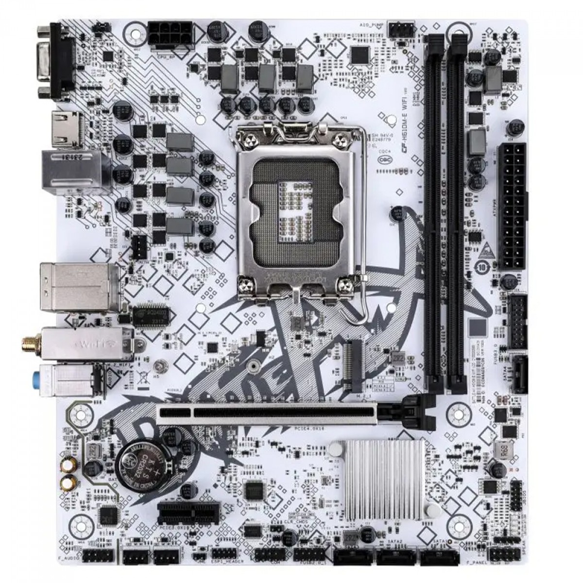 Placa Mãe Colorful Battle-AX H610M-E WiFi V20, Chipset H610, Intel LGA 1700, MATX, DDR4, Branco