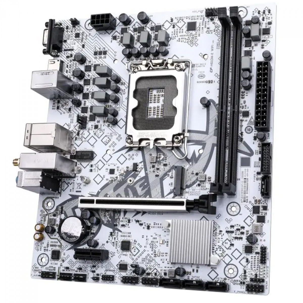 Placa Mãe Colorful Battle-AX H610M-E WiFi V20, Chipset H610, Intel LGA 1700, MATX, DDR4, Branco