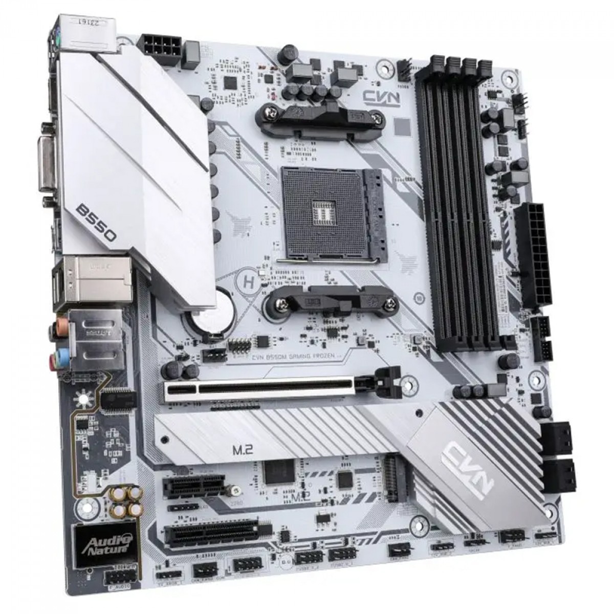 Placa Mãe Colorful CVN B550M Gaming Frozen V15, Chipset B550, AMD AM4, MATX, DDR4, Branco