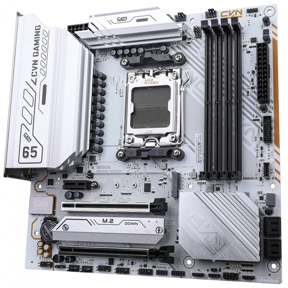 Placa Mãe Colorful CVN B650M Gaming Frozen V14, Chipset B650, AMD AM5, MATX, DDR5, Branco