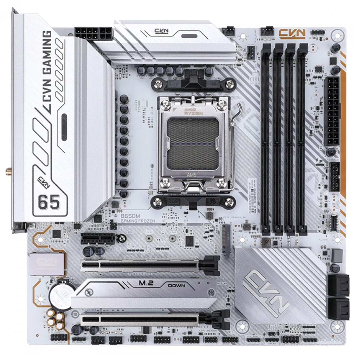 Placa Mãe Colorful CVN B650M Gaming Frozen V14, Chipset B650, AMD AM5, MATX, DDR5, Branco