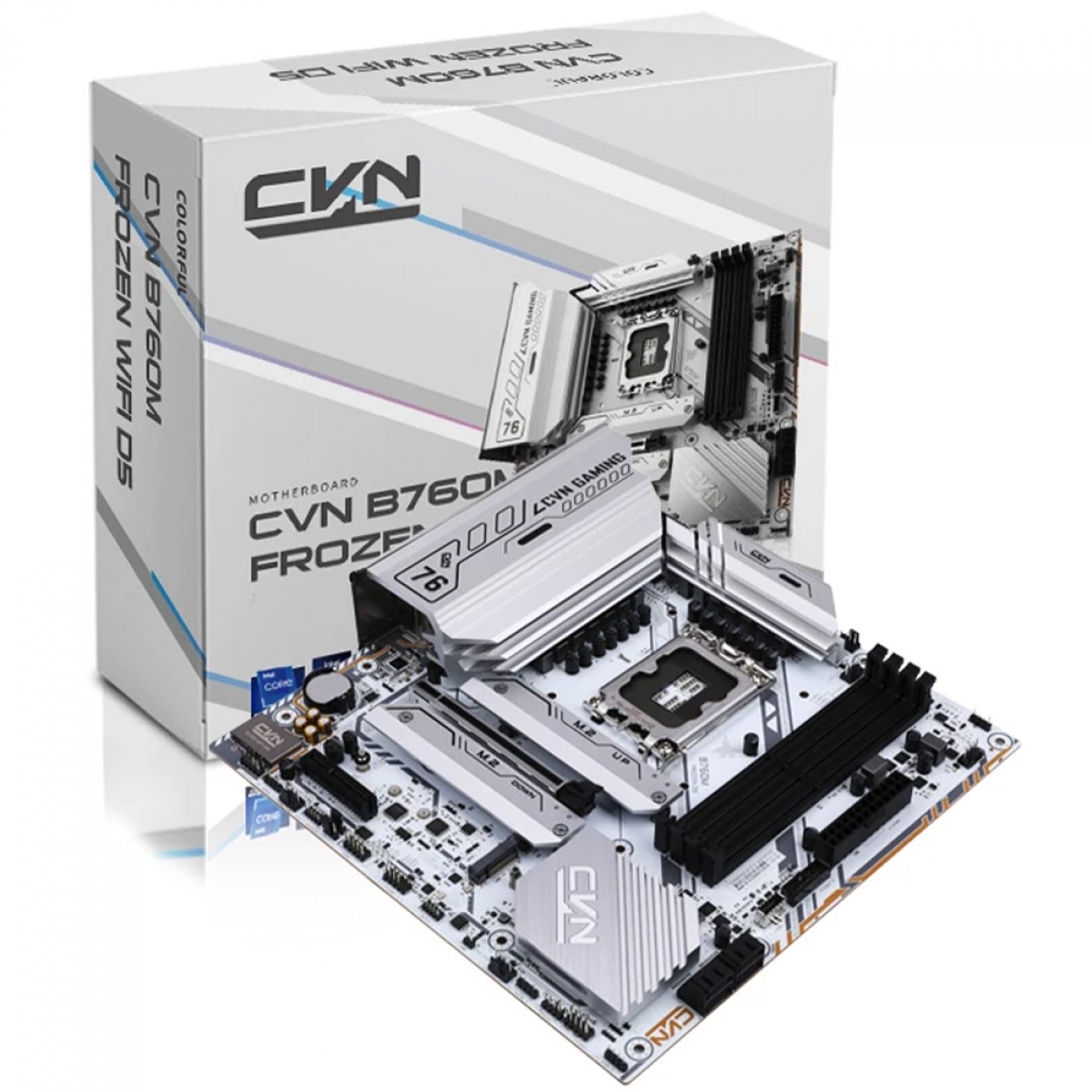 Placa Mãe Colorful CVN B760M Frozen WiFi D5 V20, Chipset B760, Intel LGA 1700, MATX, DDR5
