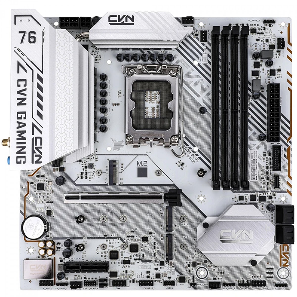 Placa Mãe Colorful CVN B760M-Plus Frozen WiFi D5 V20, Chipset B760, Intel LGA 1700, MATX, DDR5, Branco