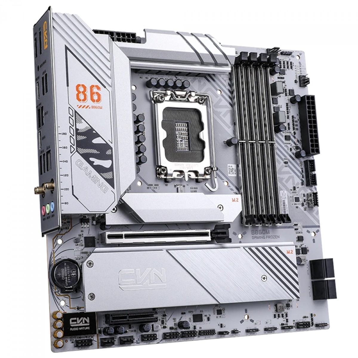 Placa Mãe Colorful CVN B860M Gaming Frozen V20, Chipset B860, Intel LGA 1851, MATX, WiFi 6, DDR5