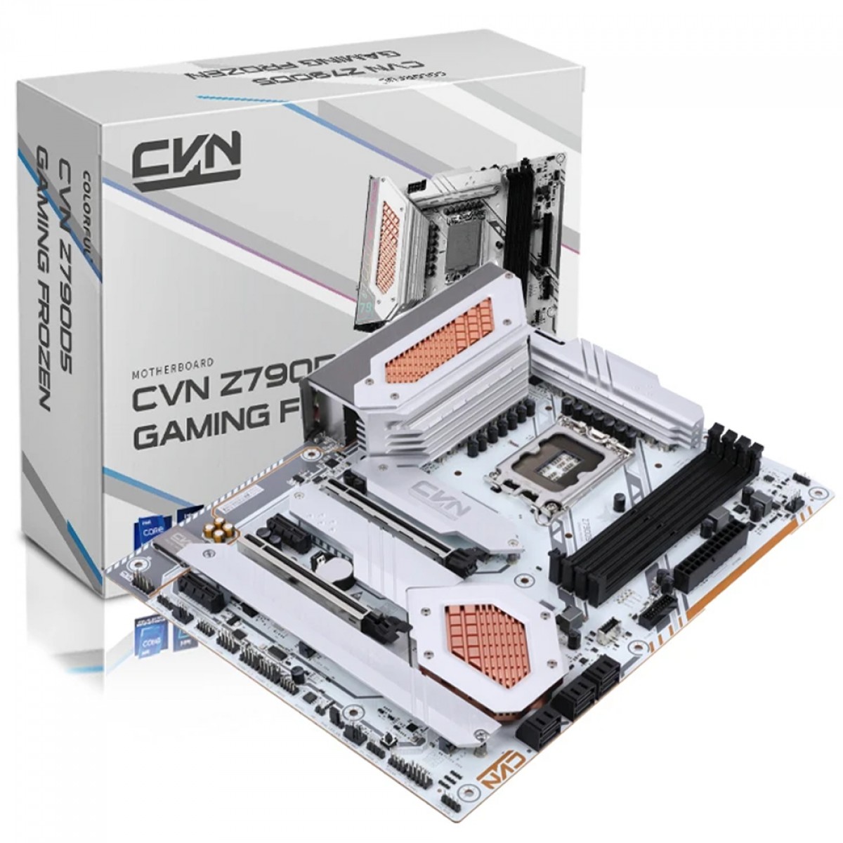 Placa Mãe Colorful CVN Z790D5 Gaming Frozen V20, Chipset Z790, Intel LGA 1700, ATX, DDR5, Branco
