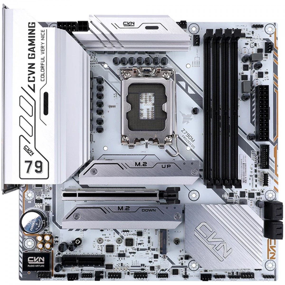 Placa Mãe Colorful CVN Z790M Frozen D5 V20, Chipset Z790, Intel LGA 1700, MATX, DDR5, Branco