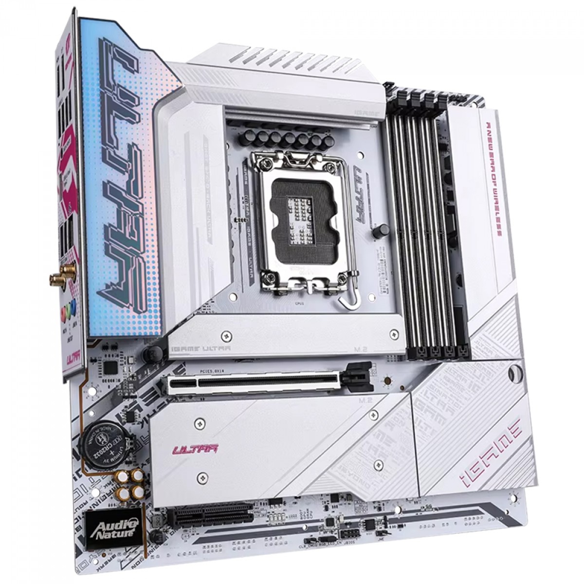 Placa Mãe Colorful iGame B760M ULTRA Z D5 V20, Chipset B760, Intel LGA 1700, MATX, DDR5, Branco