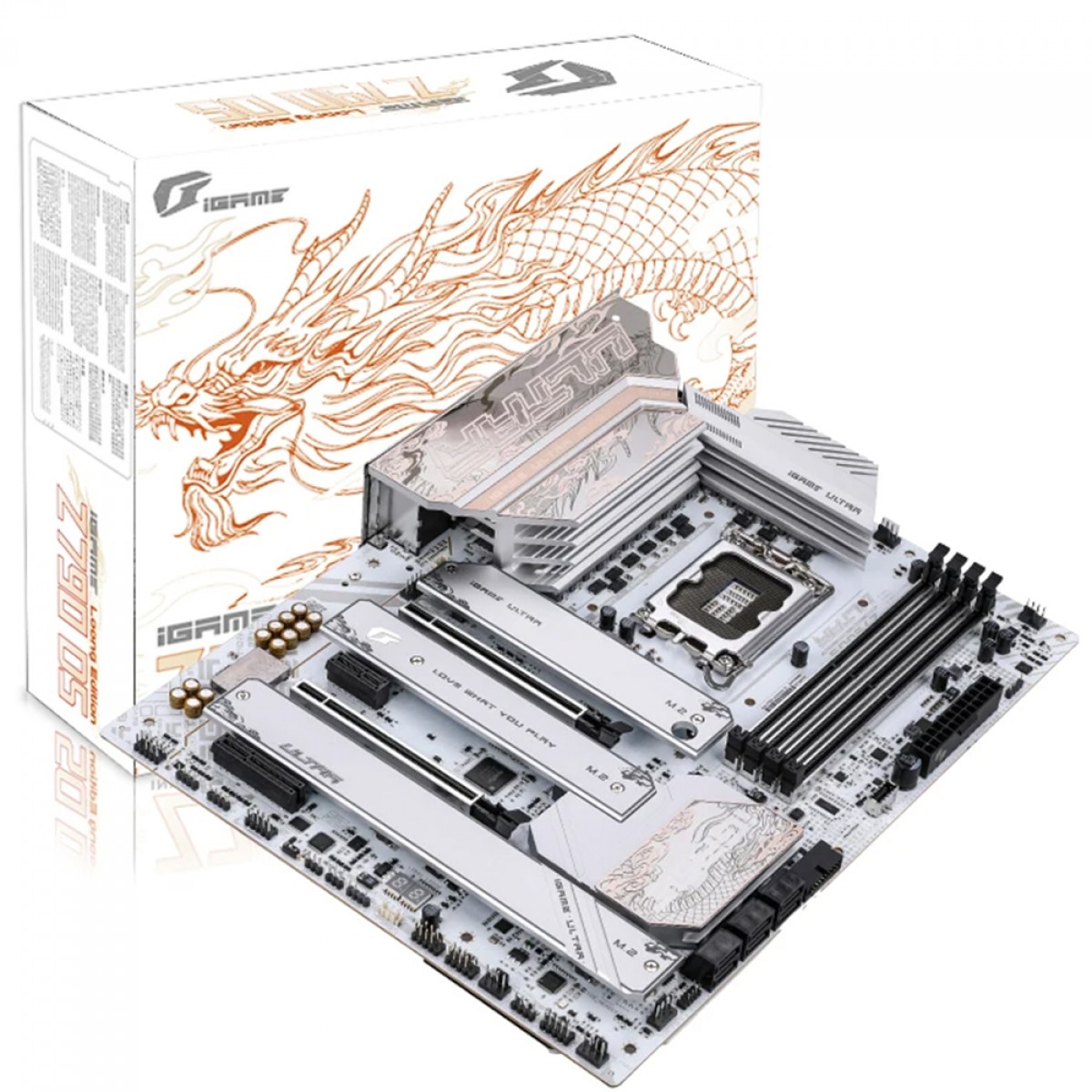 Placa Mãe Colorful iGame Z790D5 Loong Edition V20, Chipset Z790, Intel LGA 1700, ATX, DDR5, Branco