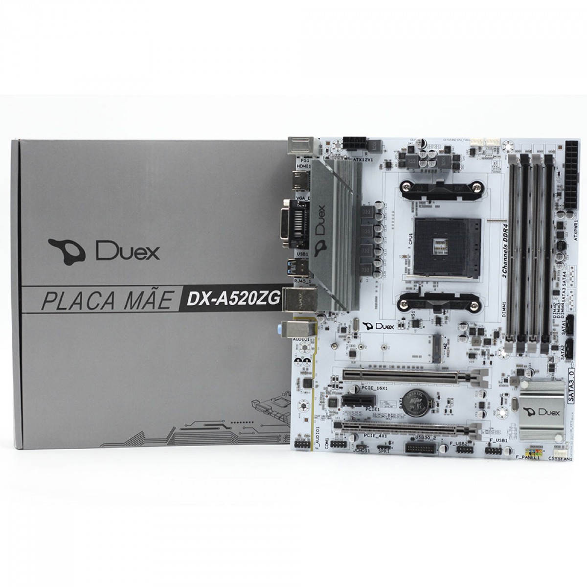 Placa Mãe Duex A520ZG PRO, Chipset A520, AMD AM4, MATX, DDR4
