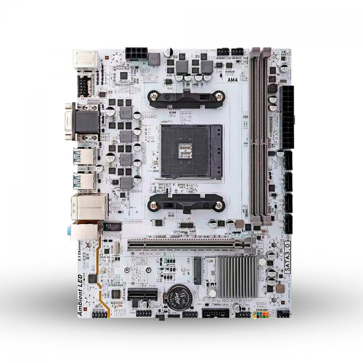 Placa Mãe Duex A520ZG PRO, White, Chipset A520, AMD AM4, MATX, DDR4