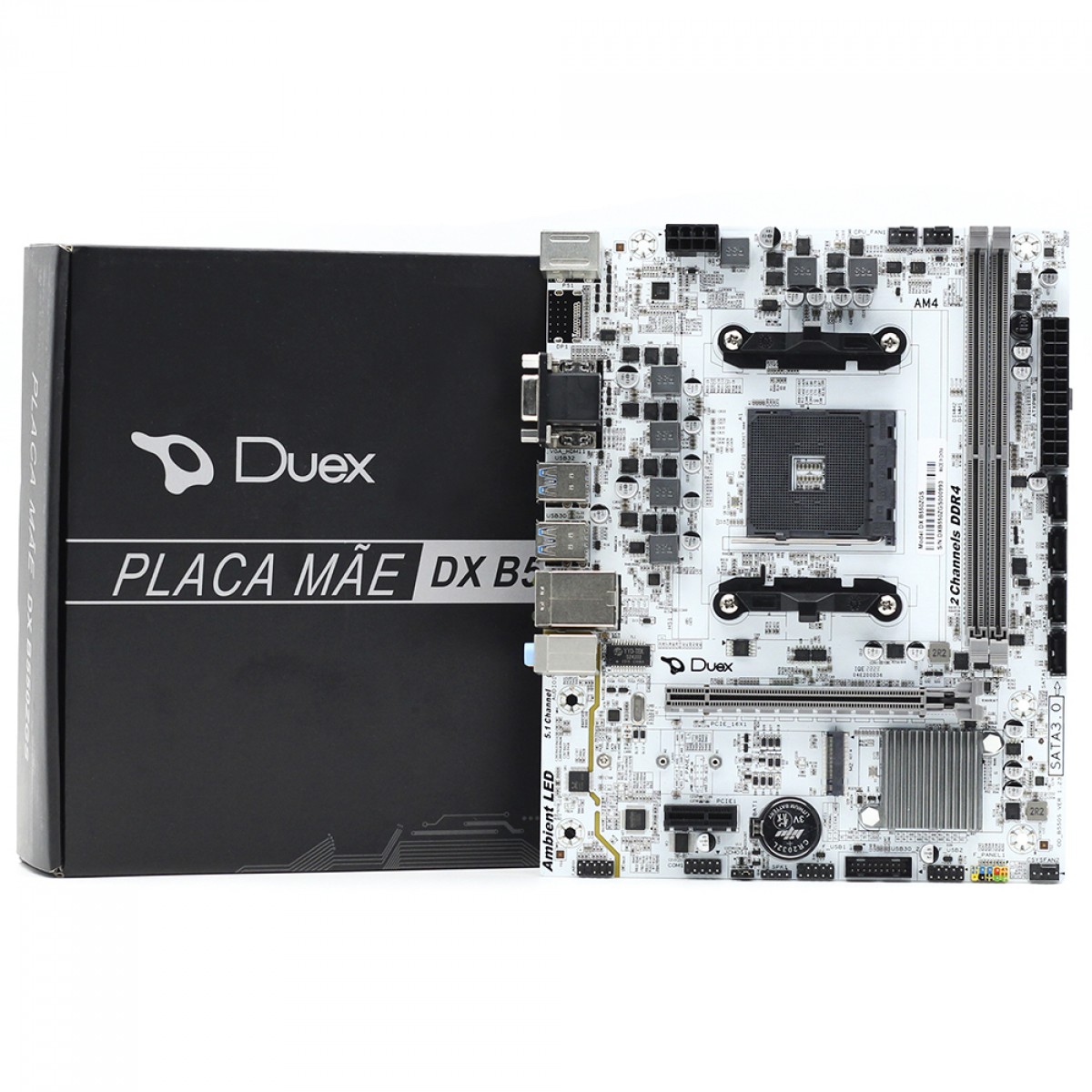 Placa Mãe Duex B550ZGS M2, Chipset B550, AMD AM4, MATX, DDR4, DXB550ZGS000993