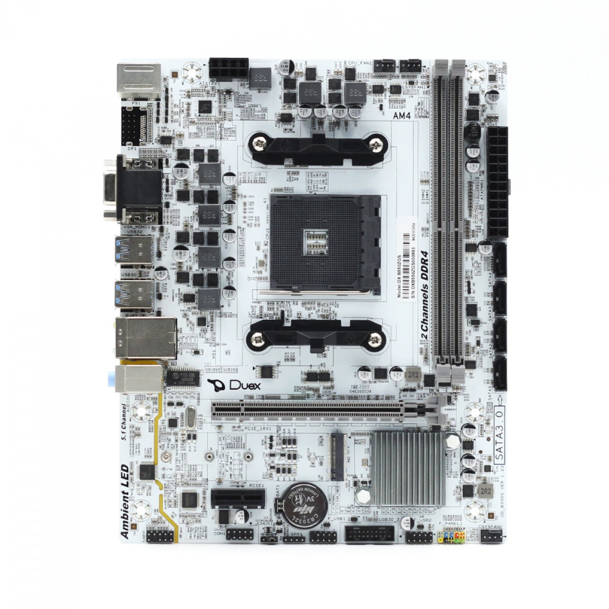 Placa Mãe Duex B550ZGS M2, Chipset B550, AMD AM4, MATX, DDR4, DXB550ZGS000993