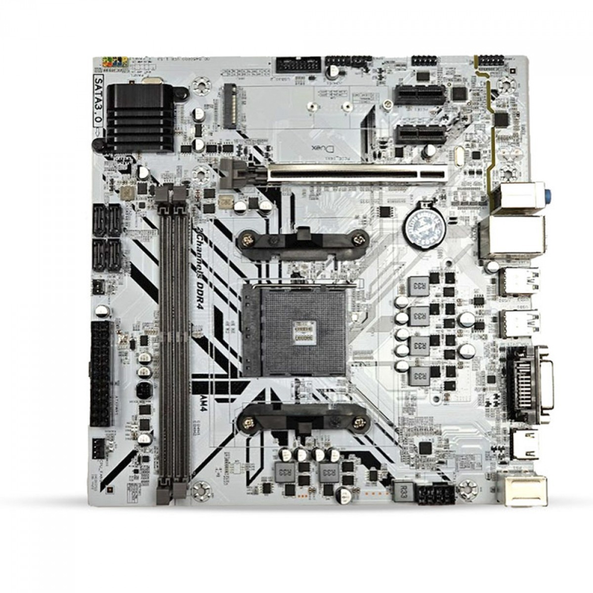Placa Mãe Duex DX B450M, Chipset B450, AMD AM4, MATX, DDR4