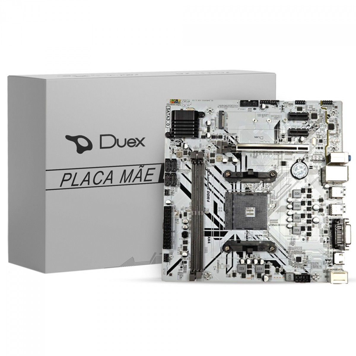 Placa Mãe Duex DX B450M ZG, Chipset B450, AMD AM4, MATX, DDR4