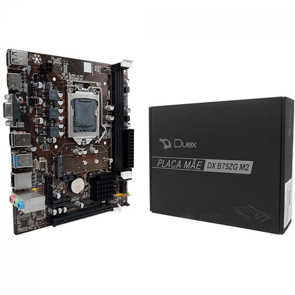 Placa Mãe Duex DX B75G M2, Chipset B75, Intel LGA 1155, MATX, DDR3
