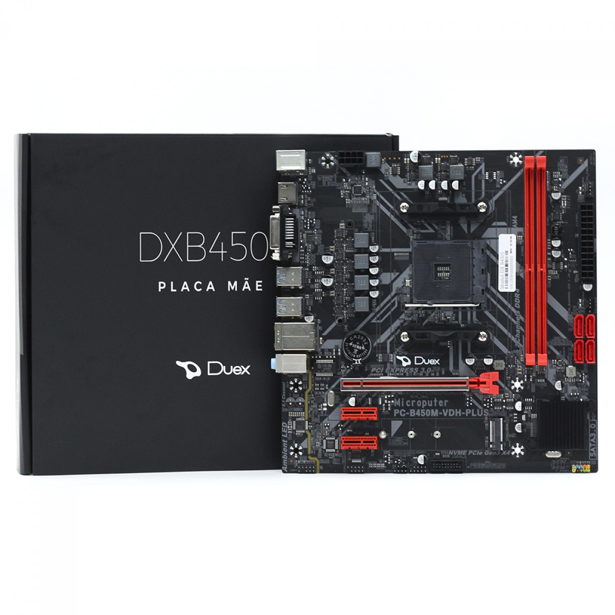 Placa Mãe Duex DXB450S, Chipset B450, AMD AM4, MATX, DDR4