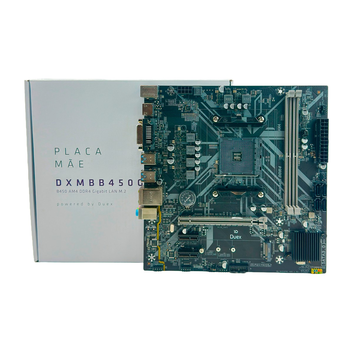 Placa Mãe Duex DXMBB450G, Chipset B450, AMD AM4, MATX, DDR4