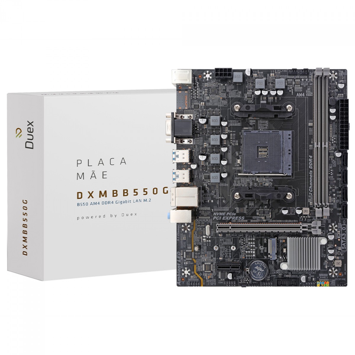 Placa Mãe Duex DXMBB550G, Chipset B550, AMD AM4, MATX, DDR4