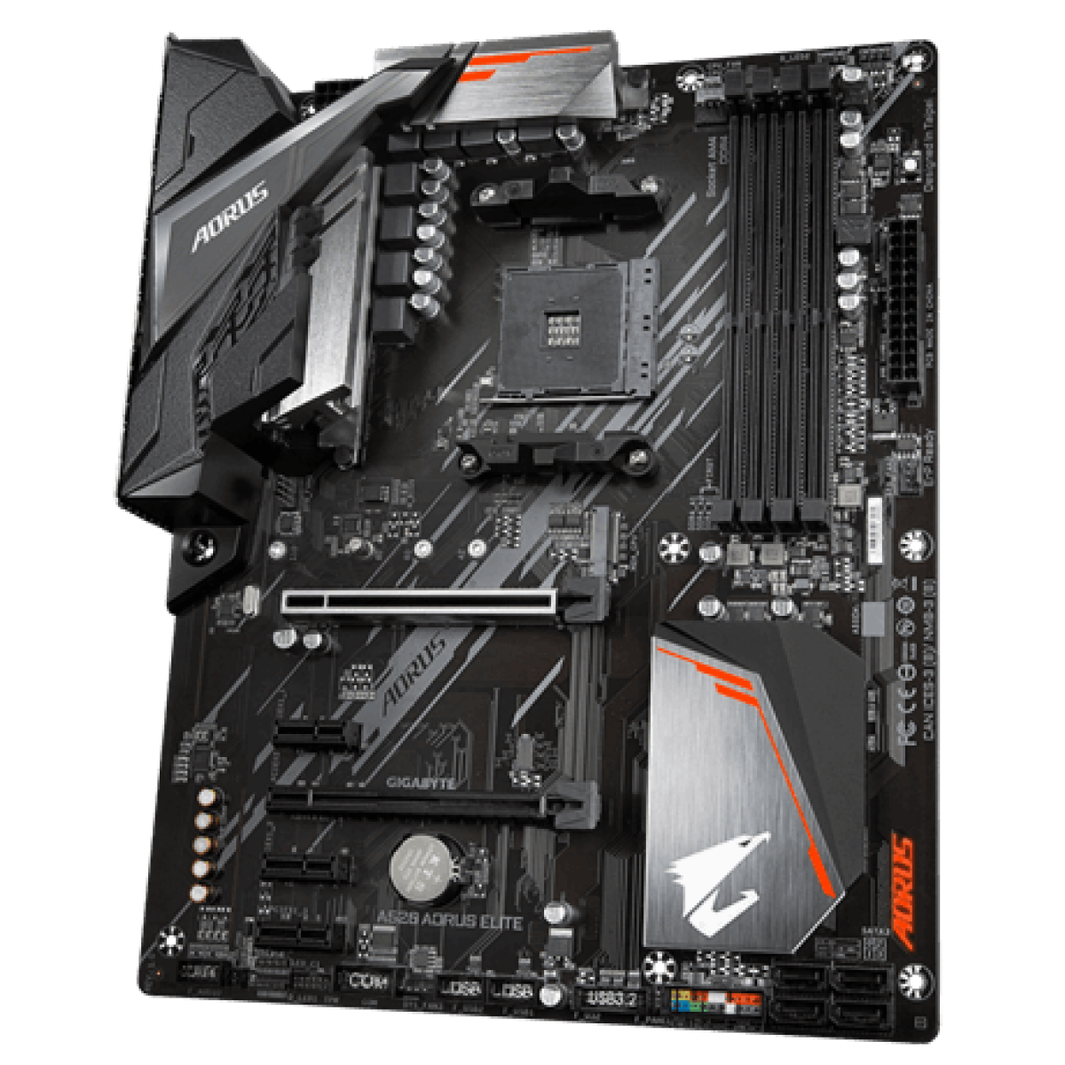 Placa Mãe Gigabyte A520 AORUS Elite, Chipset A520, AMD AM4, ATX, DDR4
