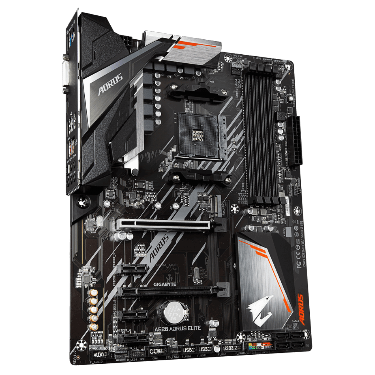 Placa Mãe Gigabyte A520 AORUS Elite, Chipset A520, AMD AM4, ATX, DDR4