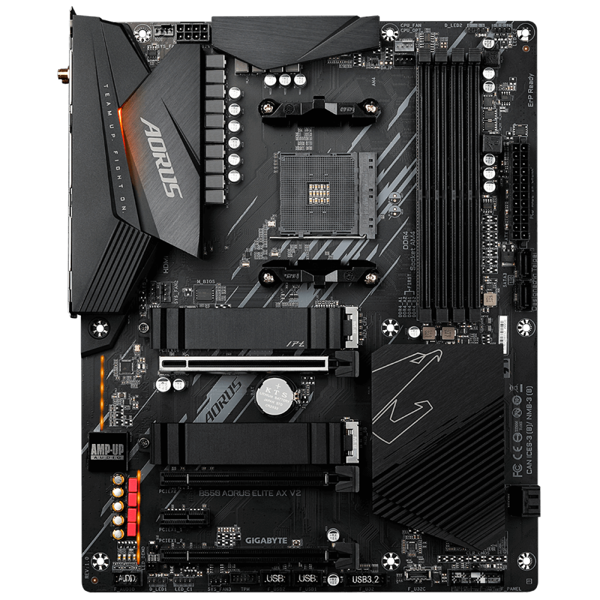 Placa Mãe Gigabyte B550 AORUS Elite AX V2, Chipset B550, AMD AM4, ATX, DDR4, 9MB55AEW2-00-10