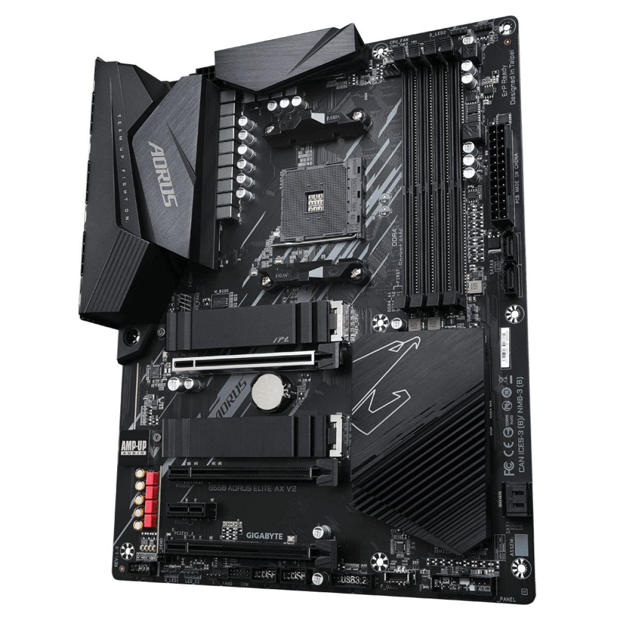 Placa Mãe Gigabyte B550 AORUS Elite AX V2, Chipset B550, AMD AM4, ATX, DDR4, 9MB55AEW2-00-10
