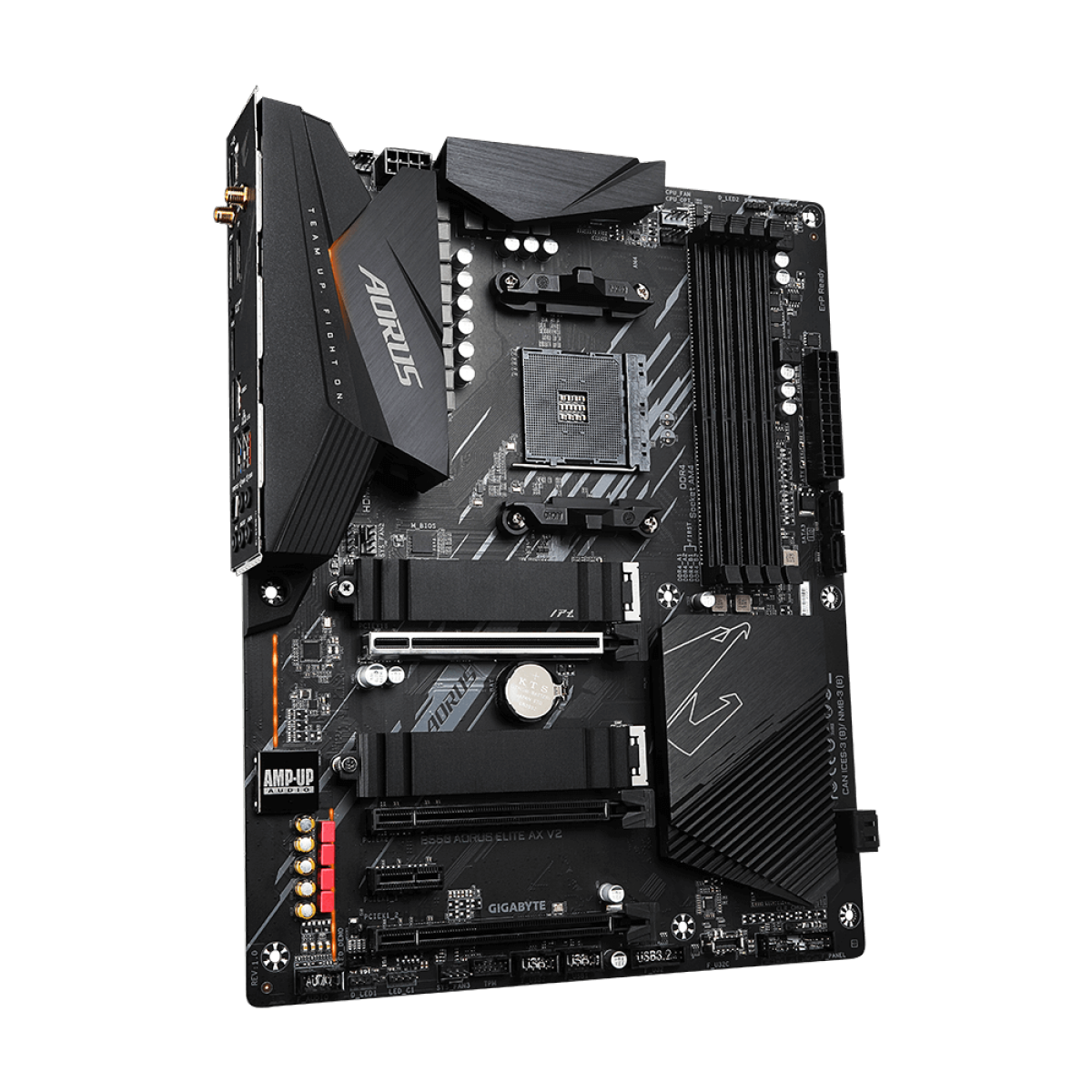 Placa Mãe Gigabyte B550 AORUS Elite AX V2, Chipset B550, AMD AM4, ATX, DDR4, 9MB55AEW2-00-10