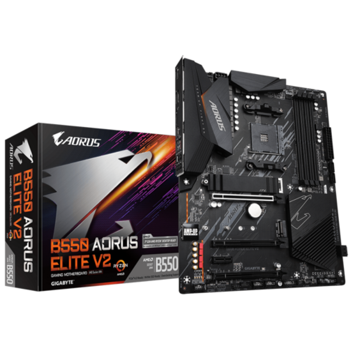 Placa Mãe Gigabyte B550 AORUS Elite V2, Chipset B550, AMD AM4, ATX, DDR4