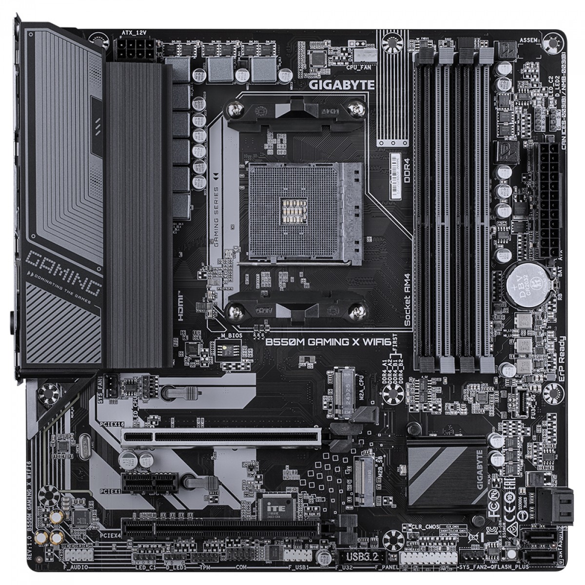 Placa Mãe Gigabyte B550M Gaming X WiFi6, Chipset B550, AMD AM4, mATX, DDR4