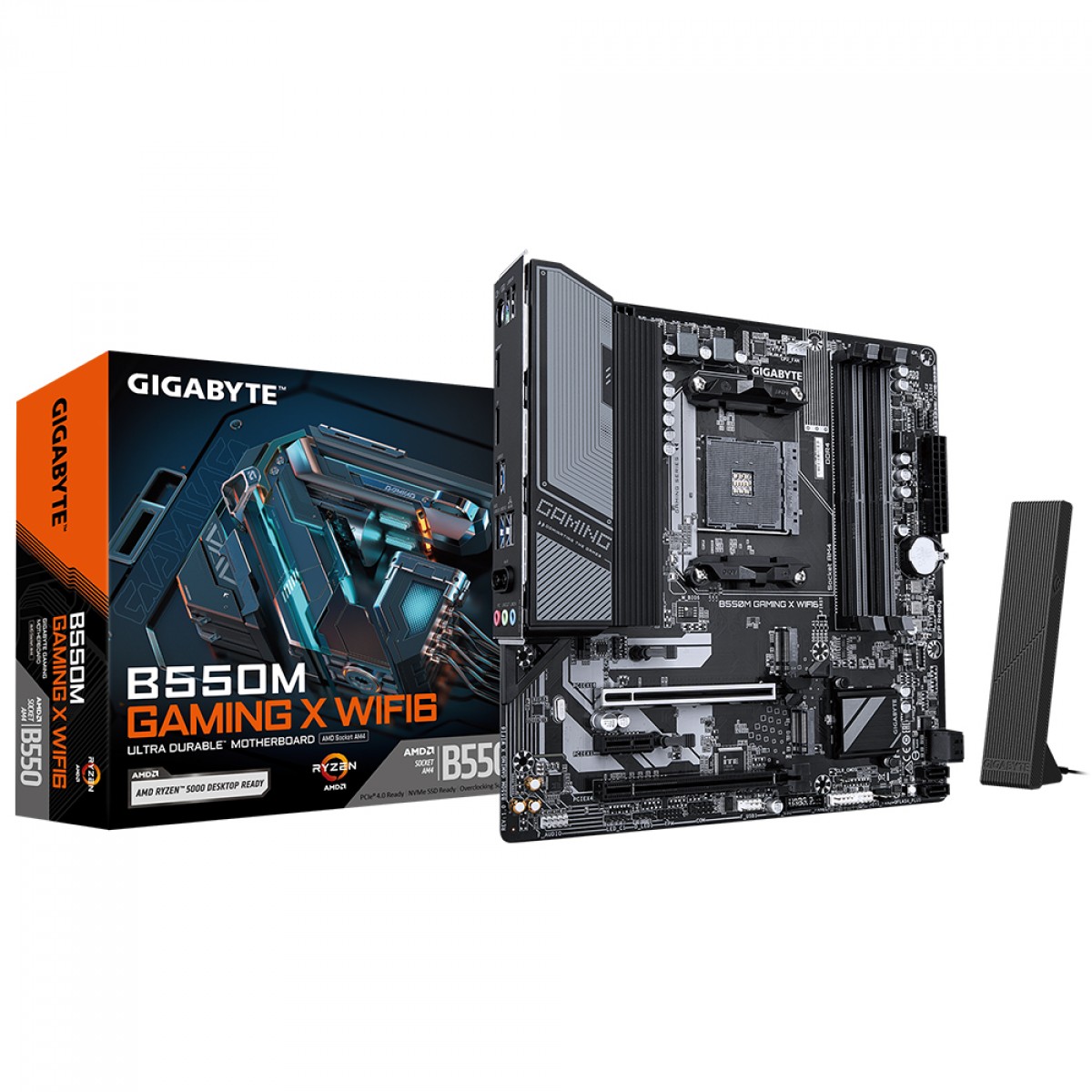 Placa Mãe Gigabyte B550M Gaming X WiFi6, Chipset B550, AMD AM4, mATX, DDR4