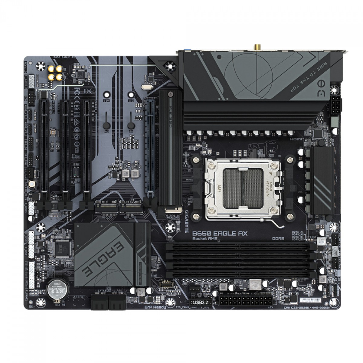 Placa Mãe Gigabyte B650 Eagle AX, Chipset B650, AMD AM5, ATX, DDR5