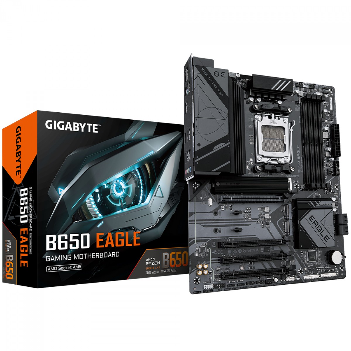 Placa Mãe Gigabyte B650 EAGLE, Chipset B650, AMD AM5, ATX, DDR5