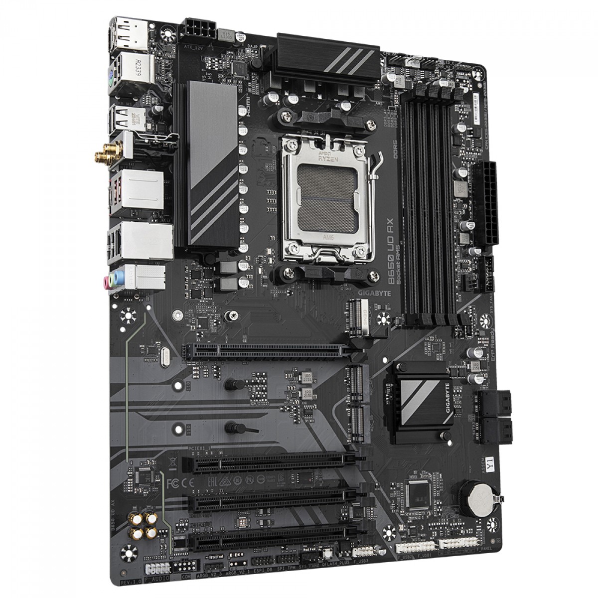 Placa Mãe Gigabyte B650 UD AX, Chipset B650, AMD AM5, ATX, DDR5