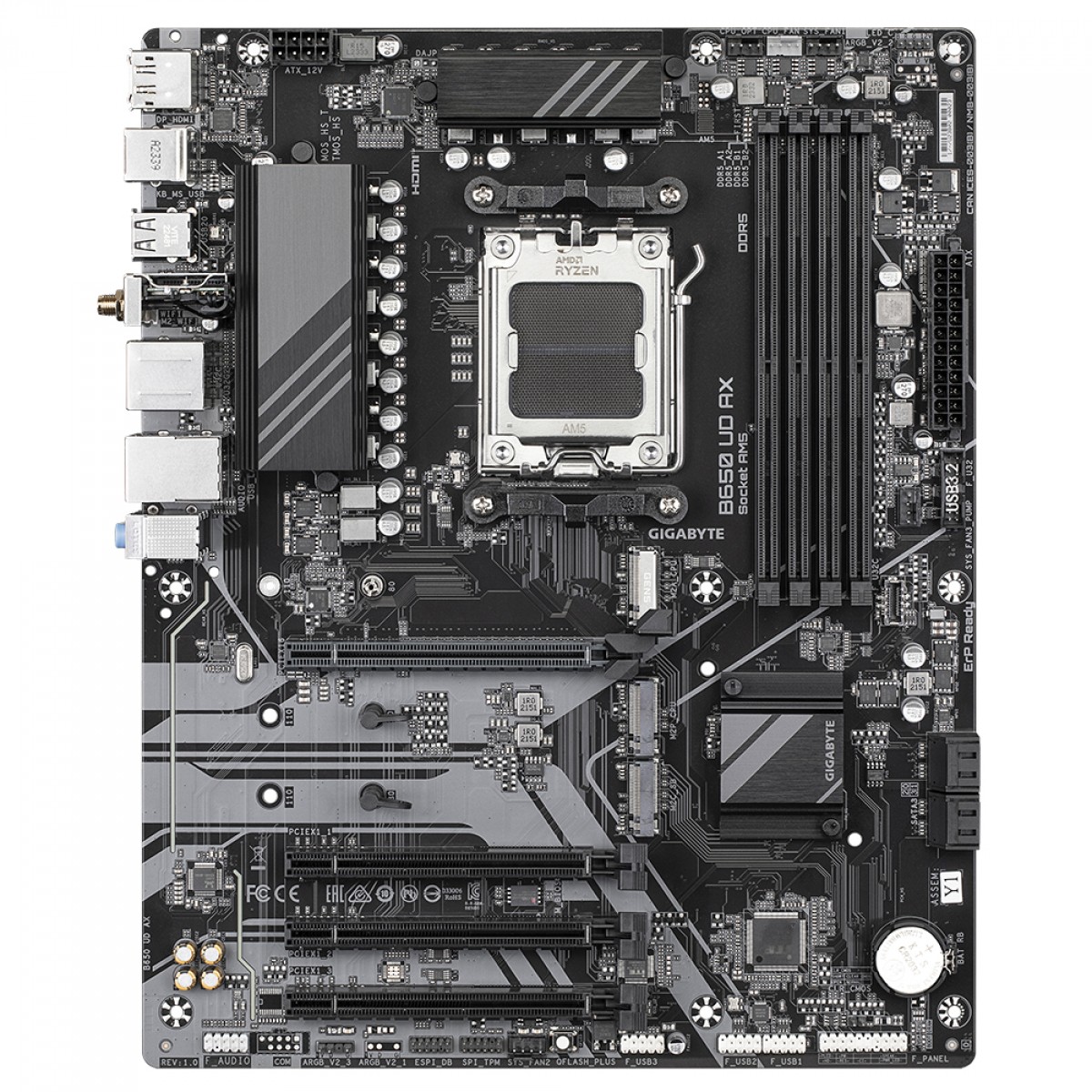 Placa Mãe Gigabyte B650 UD AX, Chipset B650, AMD AM5, ATX, DDR5