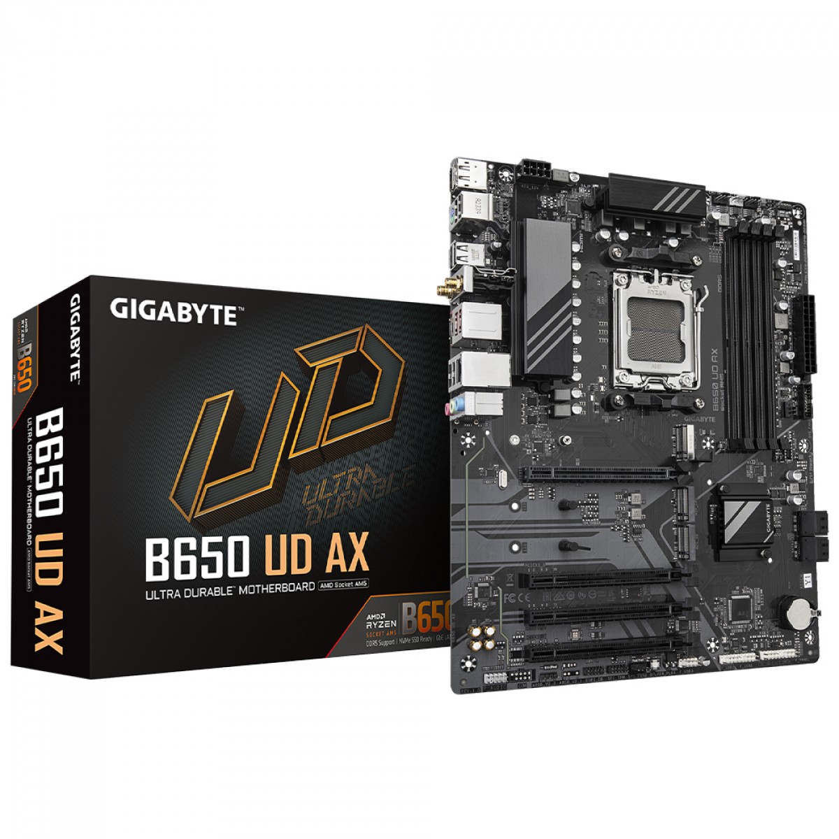 Placa Mãe Gigabyte B650 UD AX, Chipset B650, AMD AM5, ATX, DDR5