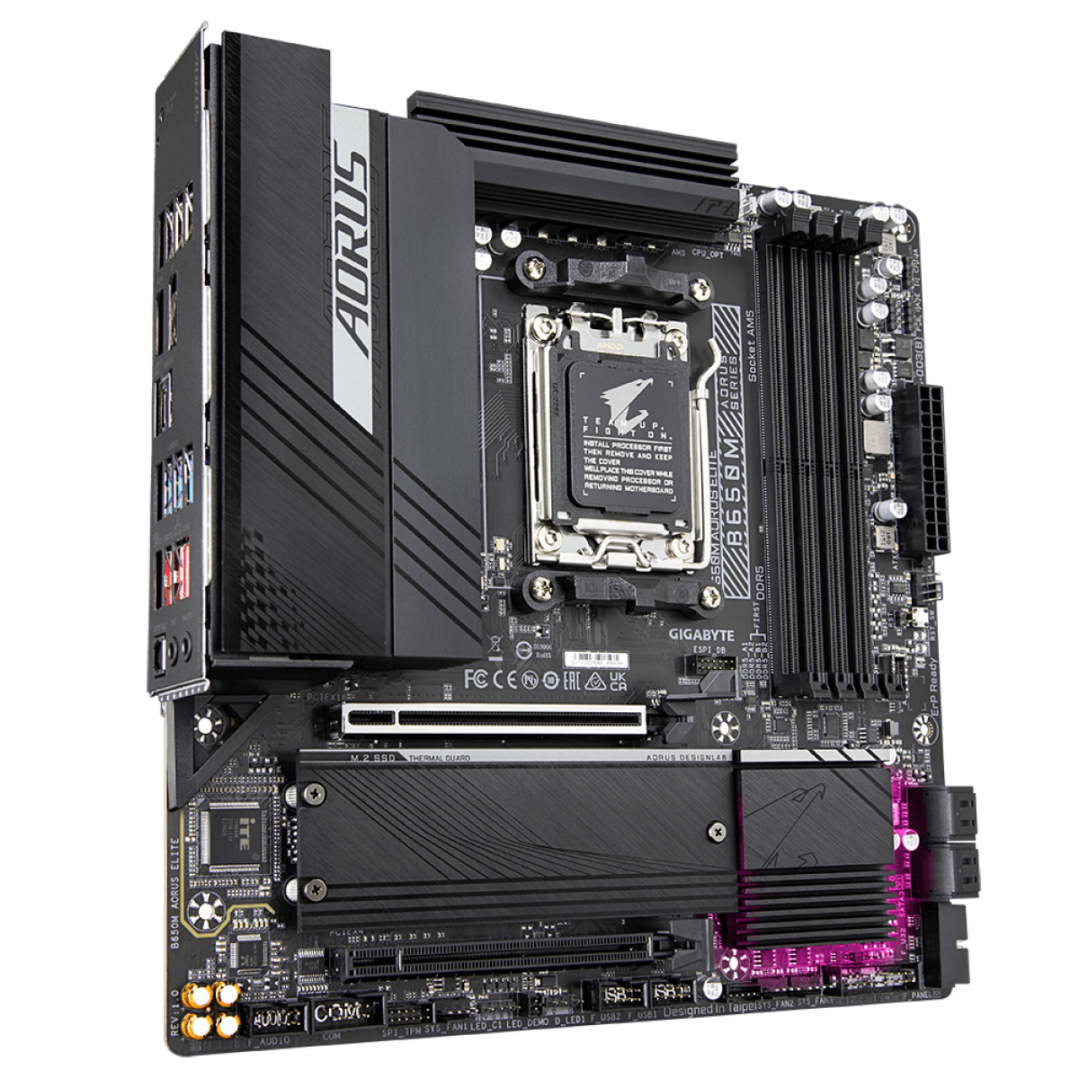 Placa Mãe Gigabyte B650M Aorus Elite, Chipset B650, AMD AM5, mATX, DDR5