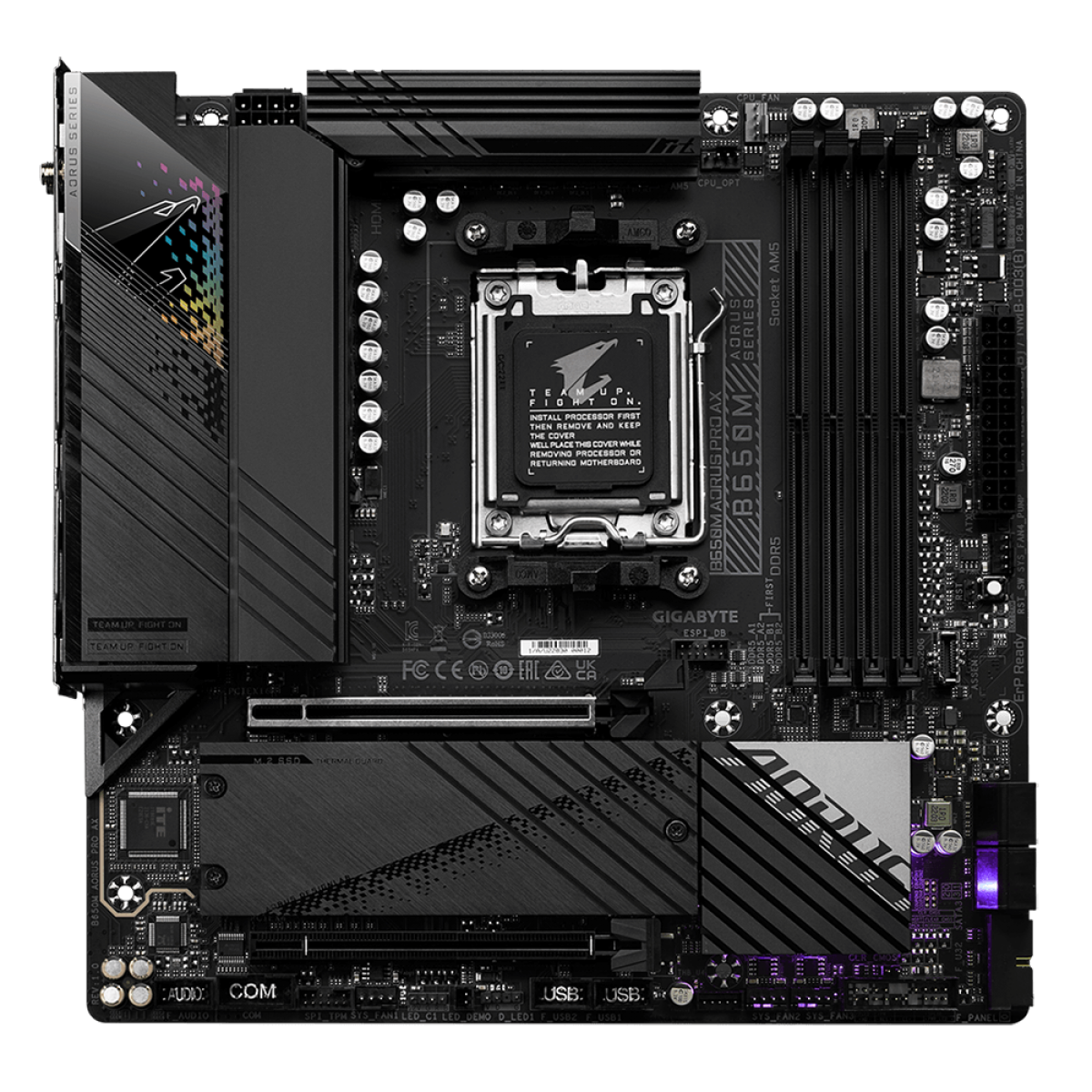 Placa Mãe Gigabyte B650M Aorus Pro AX, Chipset B650, WiFi, AMD AM5, mATX, DDR5