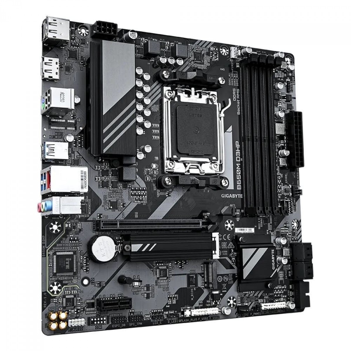 Placa Mãe Gigabyte B650M D3HP, Chipset B650, AMD AM5, MATX, DDR5