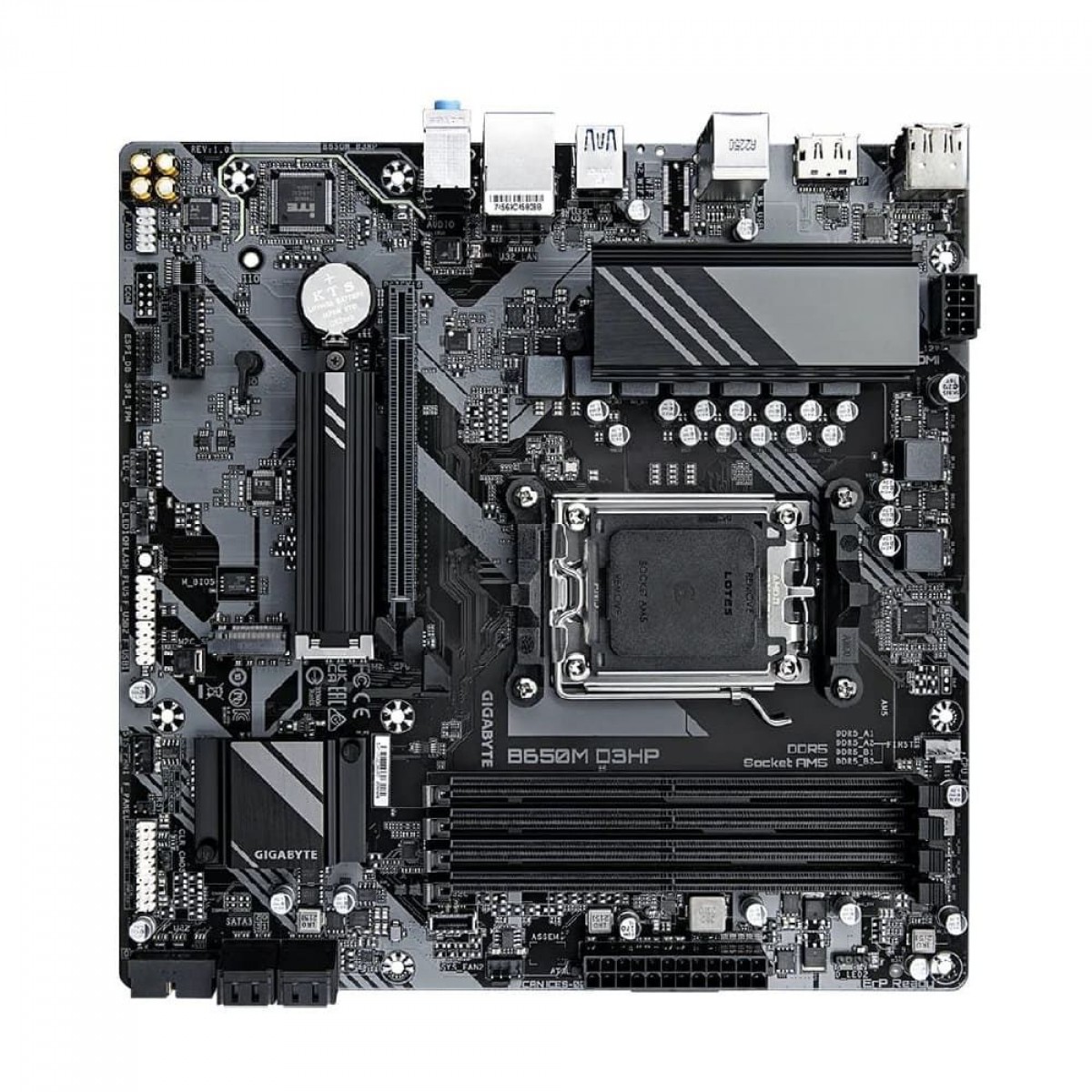 Placa Mãe Gigabyte B650M D3HP, Chipset B650, AMD AM5, MATX, DDR5