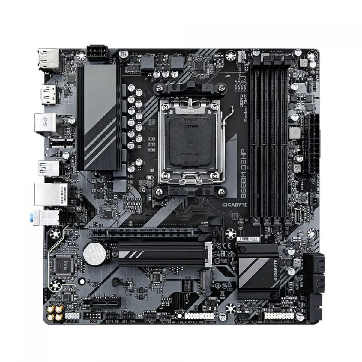 Placa Mãe Gigabyte B650M D3HP, Chipset B650, AMD AM5, MATX, DDR5