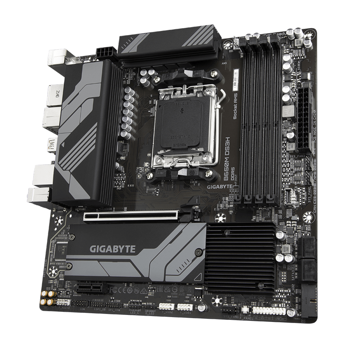 Placa Mãe Gigabyte B650M DS3H, Chipset B650, AMD AM5, MATX, DDR5