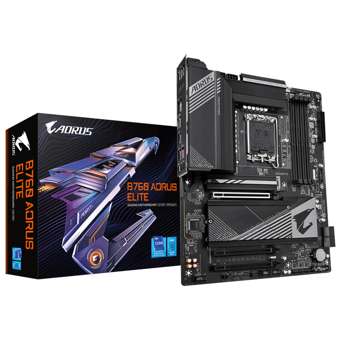 Placa Mãe Gigabyte B760 AORUS ELITE, Chipset B760, Intel LGA 1700, ATX, DDR5