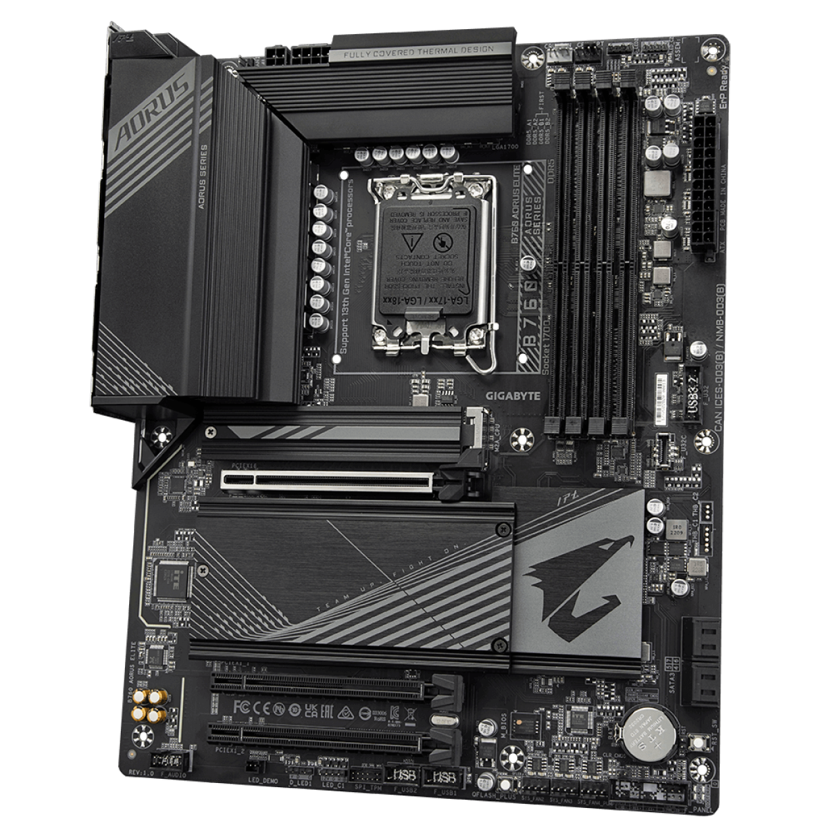 Placa Mãe Gigabyte B760 AORUS ELITE, Chipset B760, Intel LGA 1700, ATX, DDR5