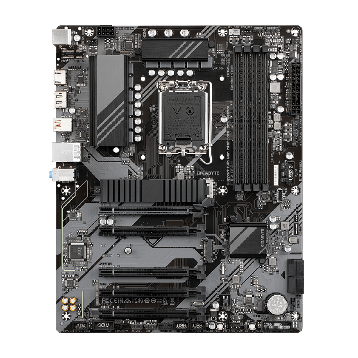 Placa Mãe Gigabyte B760 DS3H, Chipset B760, Intel LGA 1700, ATX, DDR5
